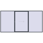 PATIO DOOR REHAU BRILLANT DESIGN 4500x2300 mm ANTHRACITE_GREY_STRUKTURAL two-sided