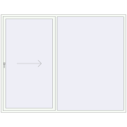 PATIO DOOR REHAU SYNEGO 2800x2200 mm RAL 9016 Traffic white two-sided
