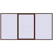 PATIO DOOR REHAU SYNEGO 4500x2300 mm BLACK_CHERRY two-sided