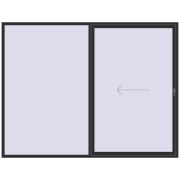 PATIO DOOR REHAU SYNEGO 3000x2300 mm ANTHRACITE_GREY_GLATT dwustronny