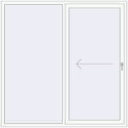 Przesuwane drzwi tarasowe 1900x1900 mm PATIO DOOR REHAU BRILLANT DESIGN RAL 9016 Traffic white dwustronny