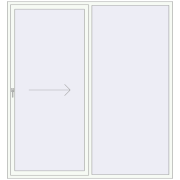REHAU SYNEGO SLIDE 2200x2350 mm RAL 9016 Traffic white two-sided