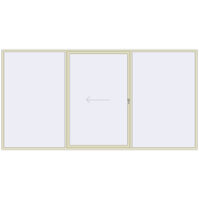 PATIO DOOR REHAU SYNEGO 4500x2300 mm PEARL_WHITE_BEIGE_52L-2 two-sided