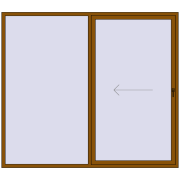 PATIO DOOR REHAU BRILLANT DESIGN 2500x2200 mm GOLDEN OAK two-sided