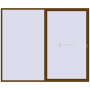 Przesuwane drzwi tarasowe 3000x2500 mm REHAU GENEO HST WALNUT dwustronny Przesuwane drzwi tarasowe 3000x2500 mm REHAU GENEO HST WALNUT dwustronny