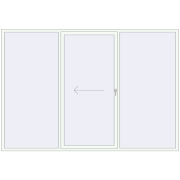 PATIO DOOR REHAU BRILLANT DESIGN 3200x2200 mm RAL 9016 Traffic white two-sided