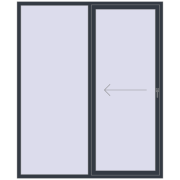 REHAU SYNEGO SLIDE 1900x2300 mm ANTHRACITE_GREY_STRUKTURAL dwustronny REHAU SYNEGO SLIDE 1900x2300 mm ANTHRACITE_GREY_STRUKTURAL dwustronny