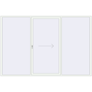 PATIO DOOR REHAU SYNEGO 3300x2200 mm RAL 9016 Traffic white two-sided