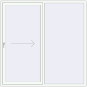 PATIO DOOR REHAU SYNEGO 2000x2000 mm RAL 9016 Traffic white two-sided