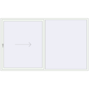 Sliding patio doors 3000x1800 mm PATIO DOOR REHAU BRILLANT DESIGN RAL 9016 Traffic white two-sided