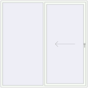 REHAU SYNEGO SLIDE 2400x2400 mm RAL 9016 Traffic white two-sided