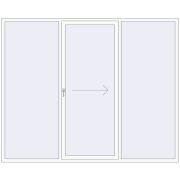 PATIO DOOR REHAU BRILLANT DESIGN 2700x2200 mm RAL 9016 Traffic white two-sided