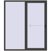 Przesuwane drzwi tarasowe 1800x2100 mm PATIO DOOR REHAU BRILLANT DESIGN BASALT_GREY dwustronny