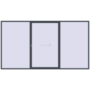 Przesuwane drzwi tarasowe 4200x2300 mm PATIO DOOR REHAU SYNEGO ANTHRACITE_GREY_STRUKTURAL dwustronny