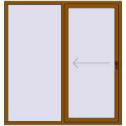 Przesuwane drzwi tarasowe 1750x1850 mm PATIO DOOR REHAU SYNEGO GOLDEN OAK dwustronny