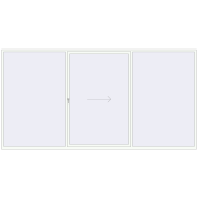 PATIO DOOR REHAU BRILLANT DESIGN 4500x2300 mm RAL 9016 Traffic white two-sided