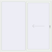 REHAU SYNEGO SLIDE 2360x2355 mm RAL 9016 Traffic white two-sided
