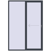 REHAU GENEO HST 1800x2600 mm ANTHRACITE_GREY_STRUKTURAL two-sided