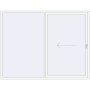 PATIO DOOR REHAU BRILLANT DESIGN 2540x1960 mm RAL 9016 Traffic white two-sided