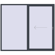 Sliding patio doors 2300x2000 mm PATIO DOOR REHAU BRILLANT DESIGN ANTHRACITE_GREY_STRUKTURAL two-sided