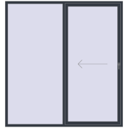 REHAU SYNEGO SLIDE 2200x2350 mm ANTHRACITE_GREY_STRUKTURAL two-sided
