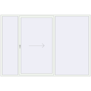 PATIO DOOR REHAU SYNEGO 3200x2200 mm RAL 9016 Traffic white two-sided