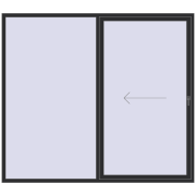 PATIO DOOR REHAU BRILLANT DESIGN 2500x2200 mm ANTHRACITE_GREY_GLATT two-sided