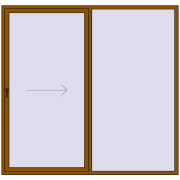 Przesuwane drzwi tarasowe 2400x2300 mm REHAU GENEO HST GOLDEN OAK dwustronny