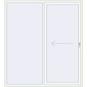 PATIO DOOR REHAU BRILLANT DESIGN 2000x2200 mm RAL 9016 Traffic white two-sided