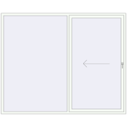 Sliding patio doors 2600x2100 mm PATIO DOOR REHAU SYNEGO RAL 9016 Traffic white two-sided