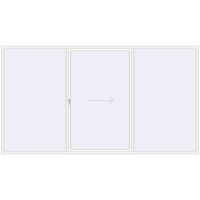 PATIO DOOR REHAU SYNEGO 4200x2300 mm RAL 9016 Traffic white two-sided
