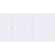 PATIO DOOR REHAU BRILLANT DESIGN 3980x2080 mm RAL 9016 Traffic white two-sided