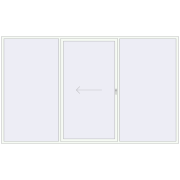 PATIO DOOR REHAU BRILLANT DESIGN 3810x2280 mm RAL 9016 Traffic white two-sided