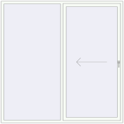 Sliding patio doors 2200x2200 mm PATIO DOOR REHAU SYNEGO RAL 9016 Traffic white two-sided
