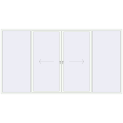 Przesuwane drzwi tarasowe 4500x2400 mm PATIO DOOR REHAU SYNEGO RAL 9016 Traffic white dwustronny