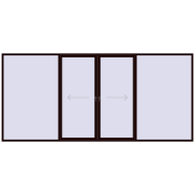 PATIO DOOR REHAU BRILLANT DESIGN 5000x2300 mm CHOCOLATE_BROWN two-sided