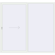REHAU GENEO HST 2800x2609 mm RAL 9016 Traffic white two-sided