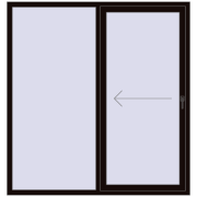 Przesuwane drzwi tarasowe 1750x1850 mm PATIO DOOR REHAU SYNEGO BLACK_BROWN dwustronny