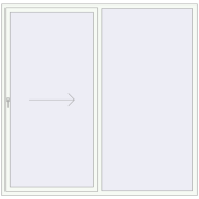 REHAU GENEO HST 2400x2300 mm RAL 9016 Traffic white two-sided