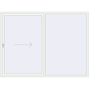 PATIO DOOR REHAU BRILLANT DESIGN 2650x2000 mm RAL 9016 Traffic white two-sided