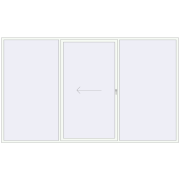PATIO DOOR REHAU SYNEGO 3940x2340 mm RAL 9016 Traffic white two-sided