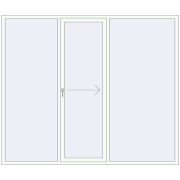 PATIO DOOR REHAU SYNEGO 2600x2200 mm RAL 9016 Traffic white two-sided