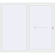 Sliding patio doors 2320x2100 mm PATIO DOOR REHAU BRILLANT DESIGN RAL 9016 Traffic white two-sided