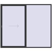 Przesuwane drzwi tarasowe 2800x2400 mm REHAU GENEO HST ANTHRACITE_GREY_GLATT dwustronny Przesuwane drzwi tarasowe 2800x2400 mm REHAU GENEO HST ANTHRACITE_GREY_GLATT dwustronny