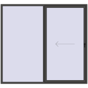 REHAU SYNEGO SLIDE 2500x2300 mm BASALT_GREY dwustronny