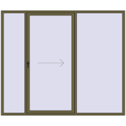 PATIO DOOR REHAU SYNEGO 2600x2200 mm QUARTZ_GREY two-sided