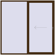 REHAU SYNEGO SLIDE 2400x2400 mm DARK_OAK two-sided