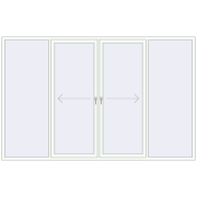 PATIO DOOR REHAU BRILLANT DESIGN 3300x2100 mm RAL 9016 Traffic white dwustronny PATIO DOOR REHAU BRILLANT DESIGN 3300x2100 mm RAL 9016 Traffic white dwustronny