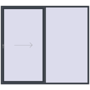 REHAU GENEO HST 2700x2400 mm ANTHRACITE_GREY_STRUKTURAL two-sided