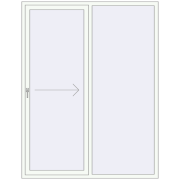 PATIO DOOR REHAU BRILLANT DESIGN 1700x2200 mm RAL 9016 Traffic white two-sided
